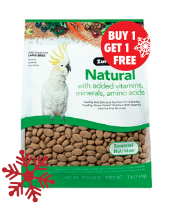 ZuPreem Natural Large - Complete Food for Large Parrots - 3lb - BOGOF